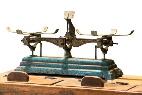 Antique scale isolated Stock Photos