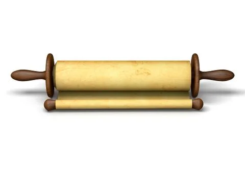 Antique scroll of parchment manuscript Stock Illustration