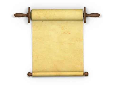 Antique scroll of parchment manuscript Stock Illustration