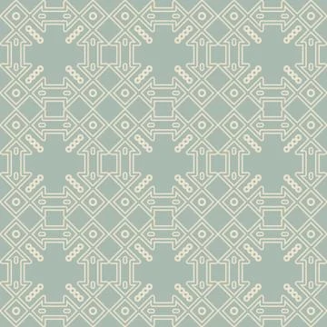 Antique seamless background Check Square Cross Frame Dot Line Illustrazione stock