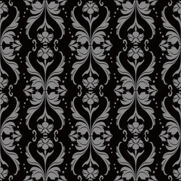 Antique seamless background Curve Wave Cross Dot Line Leaf Flower Stock Illustration