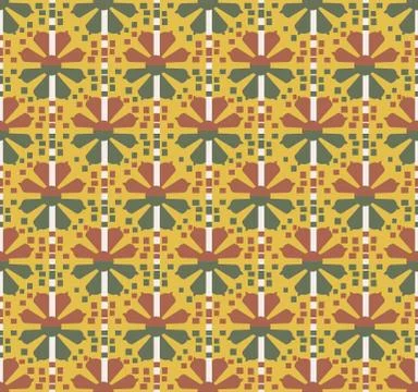 Antique seamless background image of square cross flower geometry Illustrazione stock