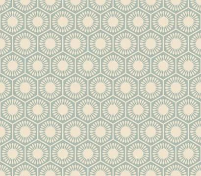 Antique seamless background polygon round flower geometry cell frame Stock Illustration