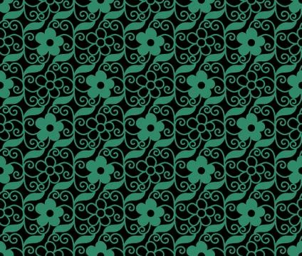 Antique seamless background spiral vortex cross vine leaf flower イラスト素材