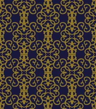 Antique seamless background Spiral Vortex Curve Cross Frame Vine 库存插图