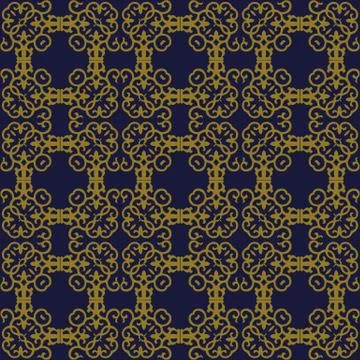 Antique seamless background Spiral Vortex Curve Cross Square Frame Illustrazione stock