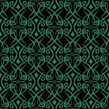 Antique seamless background Spiral Vortex Cross Frame Line 库存插图