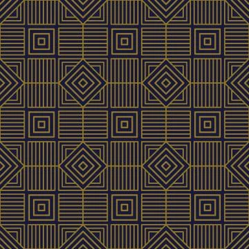 Antique seamless background Square Check Spiral Cross Frame Line Stock Illustration
