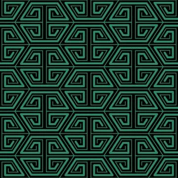 Antique seamless green background polygon geometry cross line Illustrazione stock
