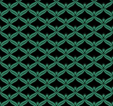 Antique seamless green background scale curve geometry cross イラスト素材