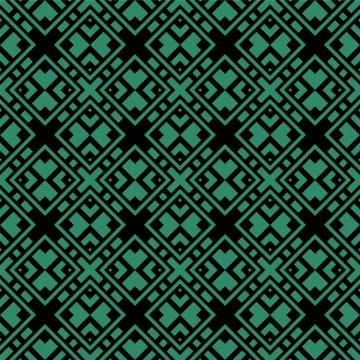 Antique seamless green background square frame cross geometry 스톡 일러스트
