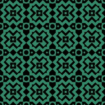 Antique seamless green background square cross check geometry Stock Illustration