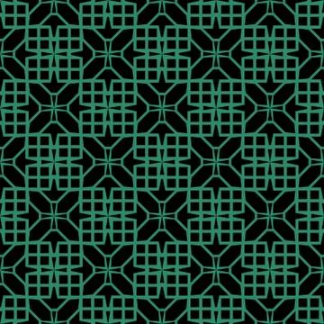 Antique seamless green background square cross geometry Illustrazione stock