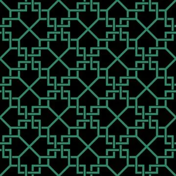 Antique seamless green background square cross frame check Stock Illustration