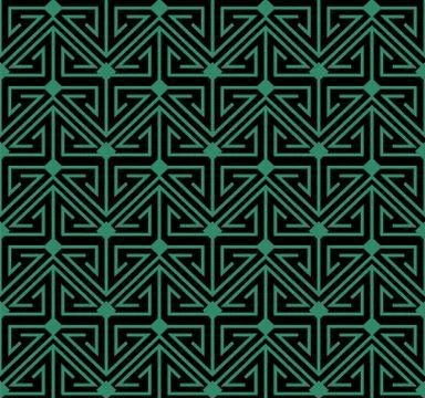 Antique seamless green background triangle geometry cross line イラスト素材