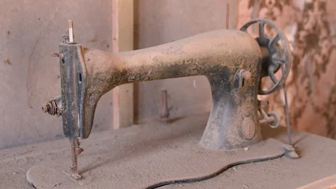 Antique sewing machine Stock Footage 317349216