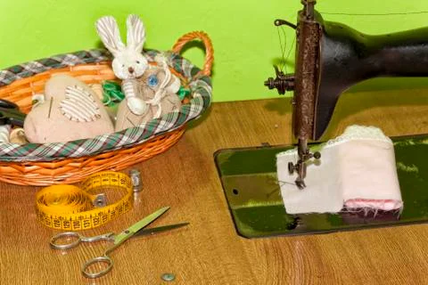 Antique sewing machine Foto stock