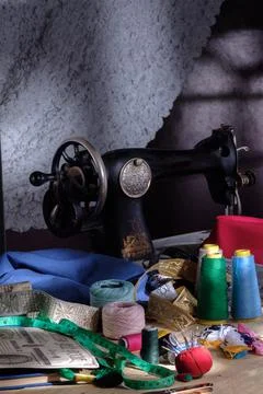 Antique Sewing Machine Stock Photos
