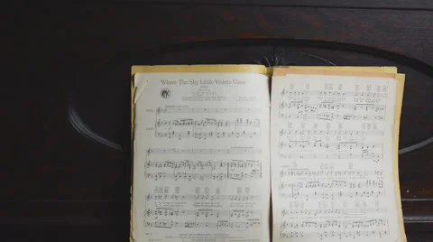 ANTIQUE SHEET MUSIC 스톡 동영상 55159700