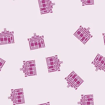 Antique shop glyph seamless pattern Ilustración de archivo