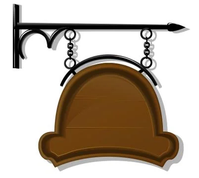Antique signboard Stock Illustration
