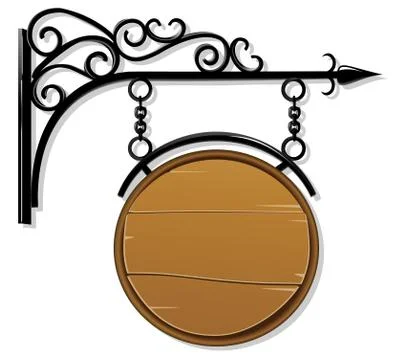 Antique signboard Stock Illustration
