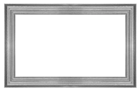 Antique silver frame Stock Photos