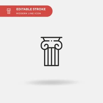 Antique Simple vector icon. Illustration symbol design template for web mobil Stock Illustration