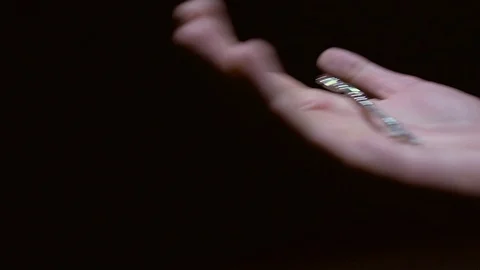 Antique Skeleton Key in Open Palm Video stock 125529798