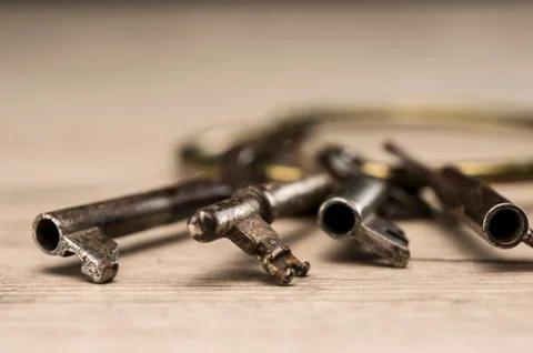Antique skeleton keys Stock Photos