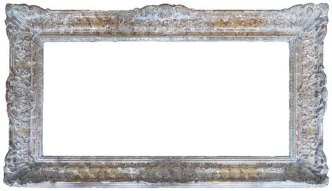 Antique slightly decrepit picture frame copy space. .Landscape. Stock Photos