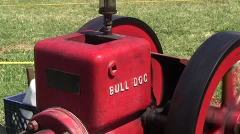 Antique, small engine, bull dog Stock Footage 23217417