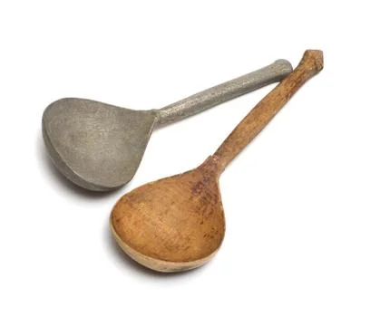 Antique spoons. Stock Photos