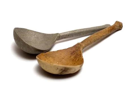 Antique spoons. Stock Photos