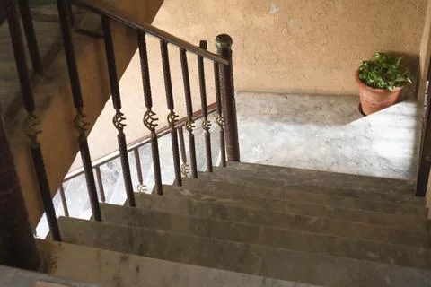 Antique staircase for interior design Stock Photos