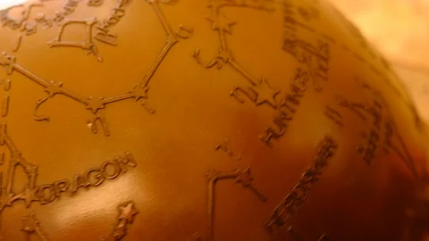Antique Star Astrology Chart Navigation Globe Stock Footage 221513509