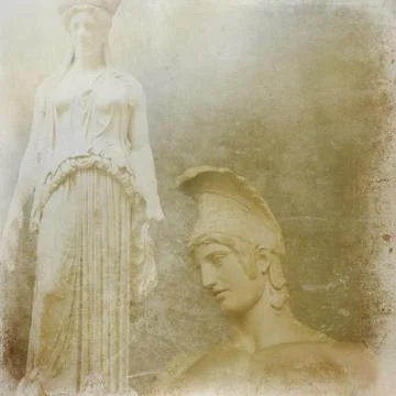 Antique statues background Stock Photos