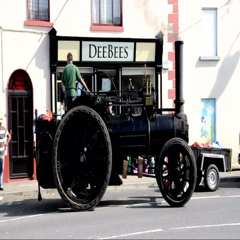Antique steam-engine, Ireland Stock Footage 69511101