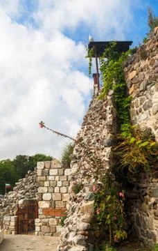 Antique stone wall Stock Photos