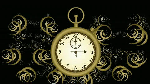 Antique stop watch time-lapse illustration HD 1080i Video stock 112081