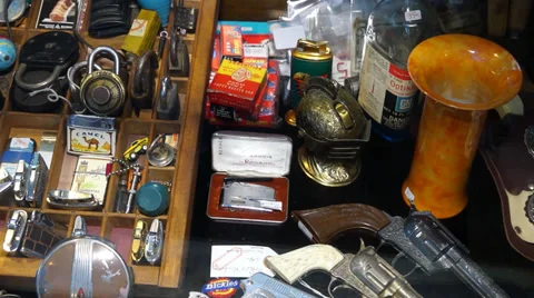 Antique store items Stock Footage 36737035