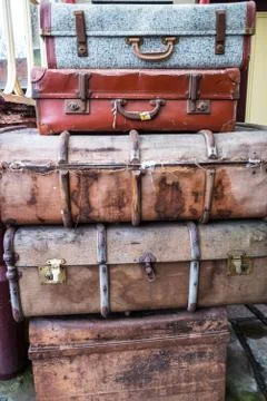 Antique Suitcases Foto stock