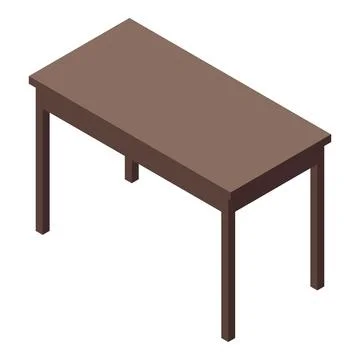 Antique table icon, isometric style Stock Illustration