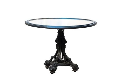 Antique table isolated on white background Stock Photos