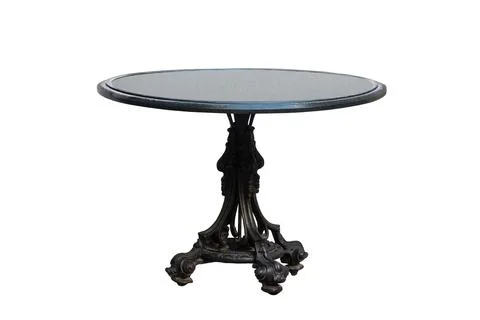 Antique table isolated on white background Stock Photos