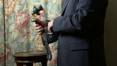 Antique telephone call Stock Footage 74779511