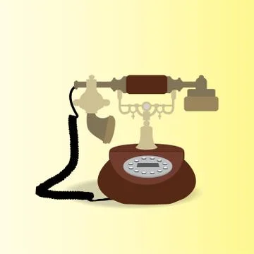 Antique Telephone Stock Illustration
