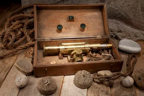 Antique telescope Stock Photos