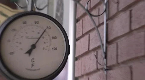Antique Thermometer Stock Footage 41667436