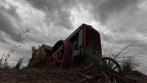 Antique Tractor Stock Footage 249858543